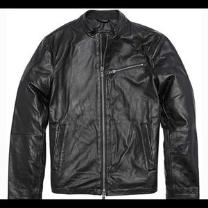 John Varvatos Star USA Leather Moto Jacket  M